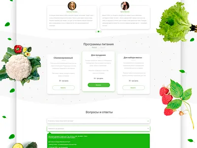 Доставка здорового питания landing page logo доставка еда здоровое питания питания