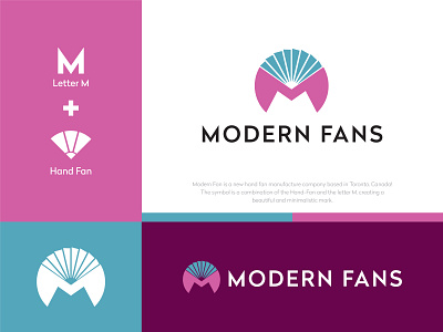 Modern Fans Approved Logo brand and identity brand design branding creative creative logo fans logo female logo hand fan handmade identity logo logodesign logotype m letter logo m logo mark minimalist logo modern fans logo smart logo symbol