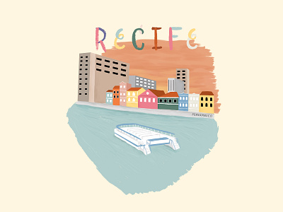 Recife Illustration brazil brazil illustration brazilian brazilian city city city illustration cityscape graphicdesign illustration illustrator pernambuco photoshop recife vector