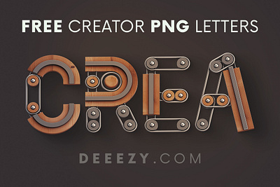 FREE Creator 3D Lettering Deeezy 3d 3d lettering 3d letters creative decorative font free free font free graphics free letters freebie lettering typography