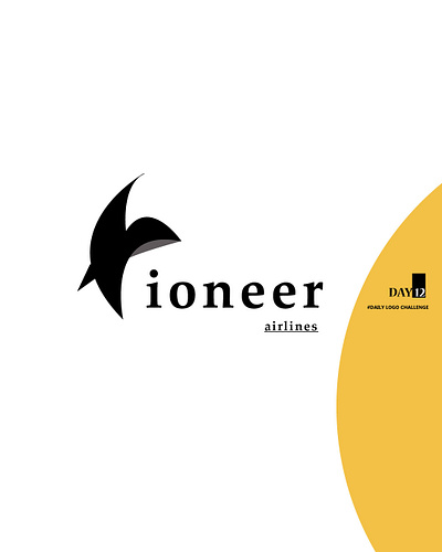 "pioneer" airlines logo concept airlines bird dailylogochallenge design logo