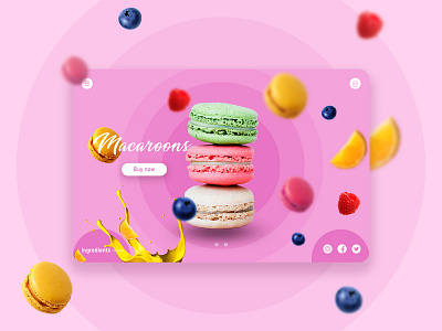 Macaroons concept concept creativity daily design illustration landing landingpage macarons main page photoshop ui uiux ux website