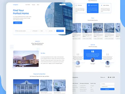 Real Estate Landing Page landing design landing page landing page design landing page ui psd real estate agency responsive design template template builder ui uidesign uiux uiuxdesign website template