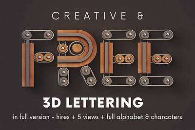 FREE Creator 3D Lettering Deeezy 3d lettering 3d letters 3d typography deeezy font free free font free graphics free typography freebie freebies typography