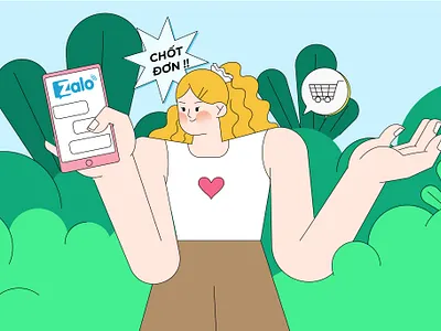 Illustration for KTC - How to sell on Zalo adobeillustrator branding illustration illustrator vector vietnam