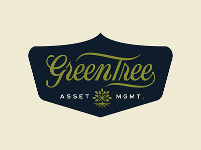 GreenTree Logo Design 1 asset asset management badge font design green green tree icon icon design lettering logo logo design retro script script lettering tree typography vintage