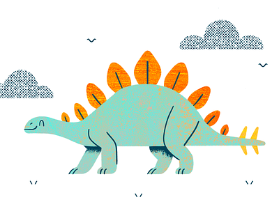 Stegosaurus art artwork dribbble illustration photoshop procreate stegosaurus texture