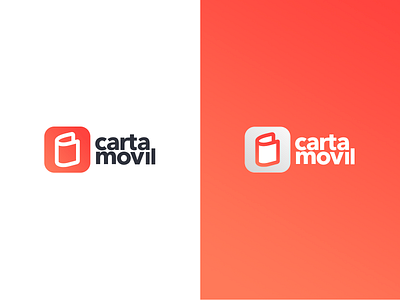 Carta Movil app brand branding food food app logo logotype marca orange typography