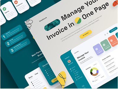 Invoice Management - Landing Page branding dashboard invoice landing page management saas ui uidesign uiux web app website design
