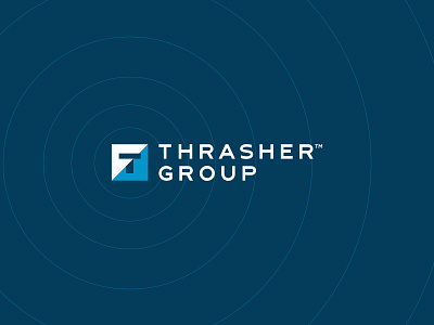 Thrasher Group Logo brand identity brand manual branding branding and identity design process family of brands group logo logo comps logo design omaha organization parent company ripples sketches thrasher thumbnails