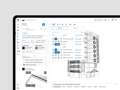 Viewpoint architecture bim construction dashboard menu sidebar toolbar tools ui ux web webapp webapp design webapplication