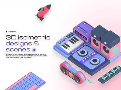 Free 3D Isometric Design & Scenes 3d download free freebie icon icons illustrations isometric ui
