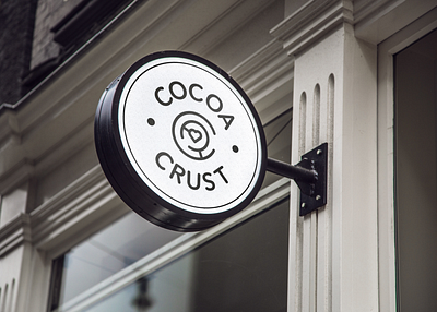 Cocoa Crust Logo MockUp brand design branding design illustrator logo minimal monogram negativespace typography vector