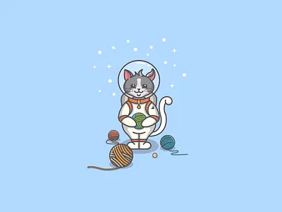 astrocat adobe animal astrocat astronaut cartoon cat illustration illustrator vector