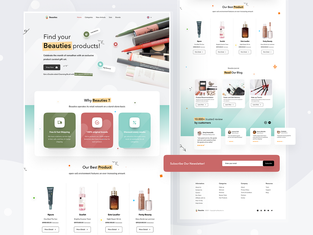 Beauties Website by Sulton handaya for Pelorous on Dribbble