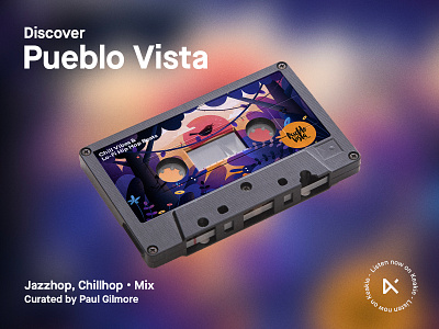 Discover | PuebloVista art direction artwork brand branding cassete chill concept creative design discover graphic graphic design jazz music platform product streaming visual