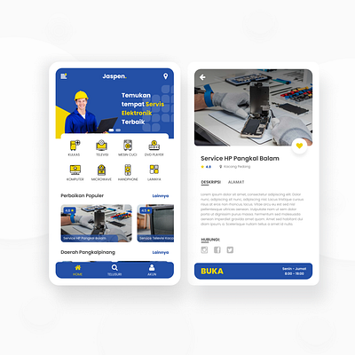 Jaspen | Service Electronic Online app mobile app mobile design ui uiux