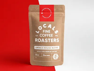 Locals Coffee Packaging branding coffee coffeeshop espresso lettering package design packaging print toronto