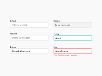 Input States - Design System clean design system design systems error input field fields form inpiration input input box input field input fields inputs product design sri lanka srilanka system text text field text fields