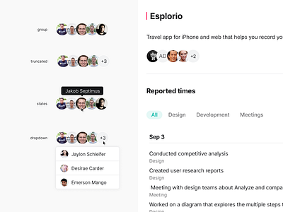 Avatar Group - Design System avatar avatar design avatar group avatar icons avatar stacked avatardesign avatars component design system design systems product design