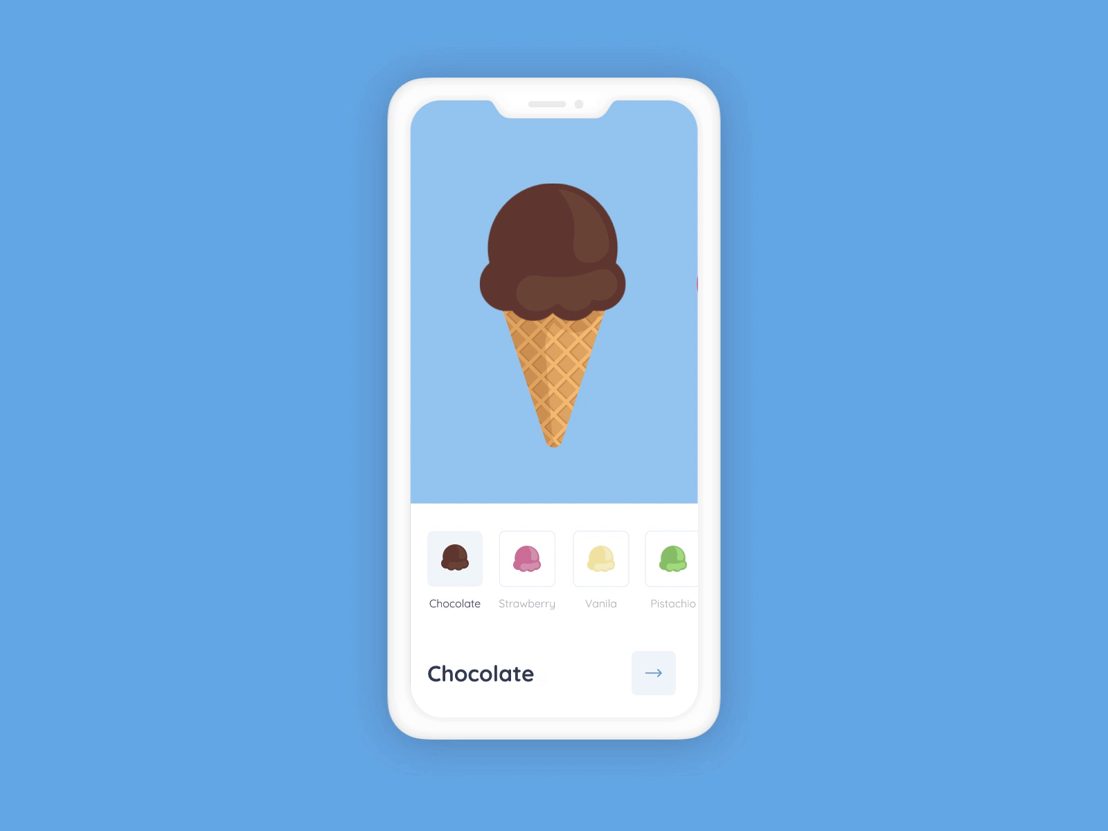 Ice Cream Animation animation concept icecream invisionstudio scoop