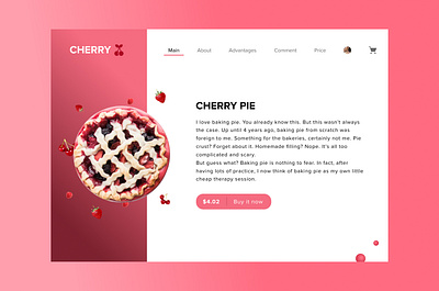 Cherry cafe Website Design app design logo minimal ui uidesign uiux ux web website