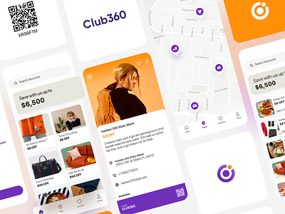 Club 360 Case Study agency android app branding card case study delivery design ios landing logo logo design map mobile product design trends ui ux web
