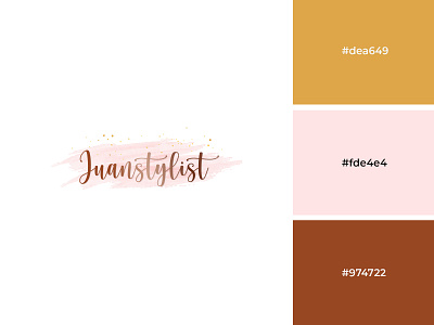 Logo (Juanstylist) app creative design fancy font graphicdesign logo modern palette script theme typography ui ux vector