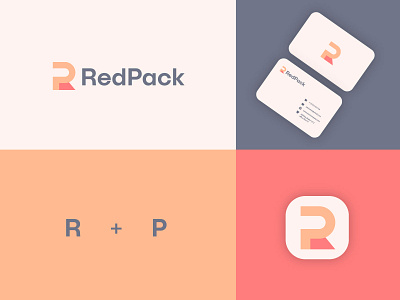 Redpack brand identity branding custom logo design icon identity illustration lettermark logo logo mark logodesign logodesigner logos mark minimal modern rp logo symbol vector