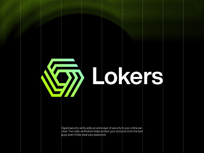 Lokers Logo Design app application blockchain brandidentity crypto design hexagon logo logodesign lokers mark minimal mobile modern security symbol
