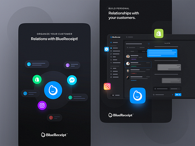 Customer Relationship Story Ads ad campaign ad design blue bluereceipt bluereceipt team clean design custom figma grid instagram instagram banner instagram post instagram stories instagram template profile social media social media design story ads unique unique style