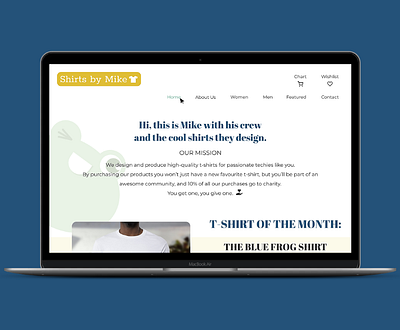 Shirts by Mike ui ux web webdesign