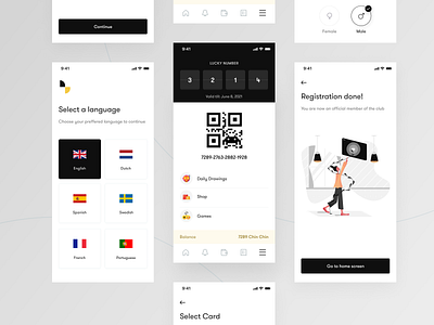 Lottery app Onboarding screens akhil sunny app asish sunny clean design illustration lottery lucky draw minimal mobile app mobile ui pixalchemy product trending ui ux