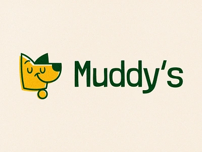 Muddy's logo branding dog illustration logo mark pet puppy store