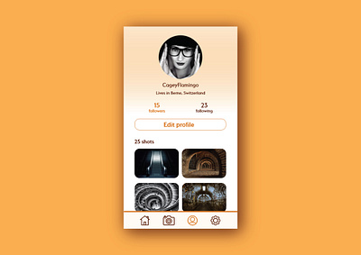 Design challenge - User profile adobe xd app design challenge profile user profile