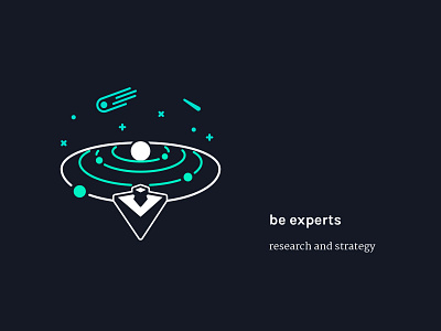 Step 1 - be experts | Illustration color concept creative creative agency design design agency design studio drawing flat graphic design icon illustration illustrator planet sketch solar system space vector website