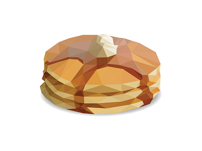 Pancake my eyes off of you bakery design food illustration lowpoly lowpolyart pancake pancakes pun puns