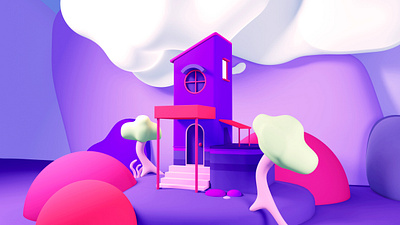 House composition 02 3d eevee illustration