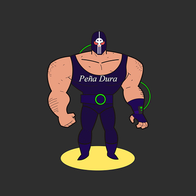 BANE LUCHADOR 3d batman branding burnttoast skillshare clay design dribbble illustration joker theweeknd ui vector viral ivan vector love icon