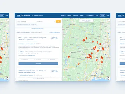 UnitedWay 211 Covid Response connecticut coronavirus covid covid 19 healthcare map search search results social services
