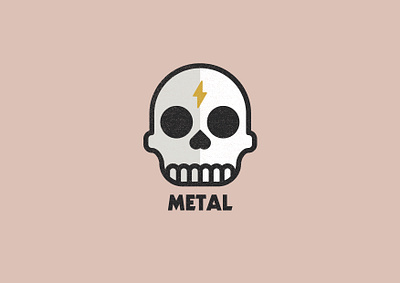 Skull illustration badge brand design draw drawing graphic design heavy metal icon identity illustrate illustration logo music punk skull
