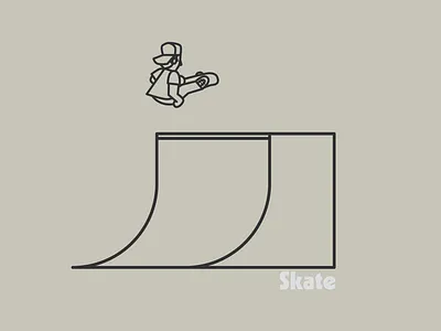Skate illustration badge brand design draw drawing graphic design icon identity illustrate illustration logo skate skate ramp skateboard skateboarder