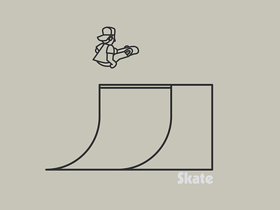 Skate illustration badge brand design draw drawing graphic design icon identity illustrate illustration logo skate skate ramp skateboard skateboarder