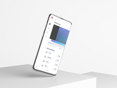 Ubank - App app bank bank card banking button clean credit card dashboad design finance gradient interface limited minimal mobile banking mockup payment spending sunday