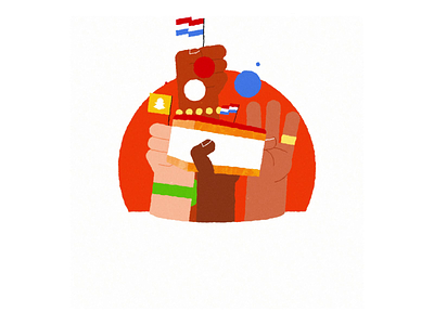 Mass Snap - Kingsday 🟠 animation cake cream crown dutch flag framebyframe hands happy kingsday loop masssnap orange party peace people snap snapchat tompouce