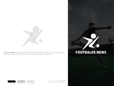 logo design | footballer news brand branding company logo design football footballer illustration logo logobrand logodesign news typography vector