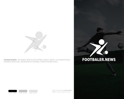 logo design | footballer news brand branding company logo design football footballer illustration logo logobrand logodesign news typography vector