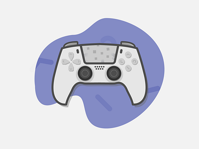 PS5 Controller Concept anniversary concept controller flat flat illustration playstation ps5