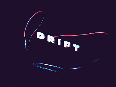 Drift - 3D Abstract Lettering 3d 3d art 3d lettering 3d text 3d type abstract cinema 4d cinema4d clean float illustration lettering modern octane photoshop redshift typography