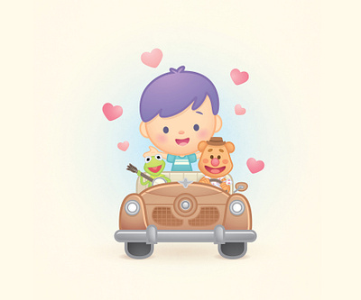 Muppet Friends adobe illustrator character design childrens illustration cute disney illustration jerrod maruyama kawaii muppets vector